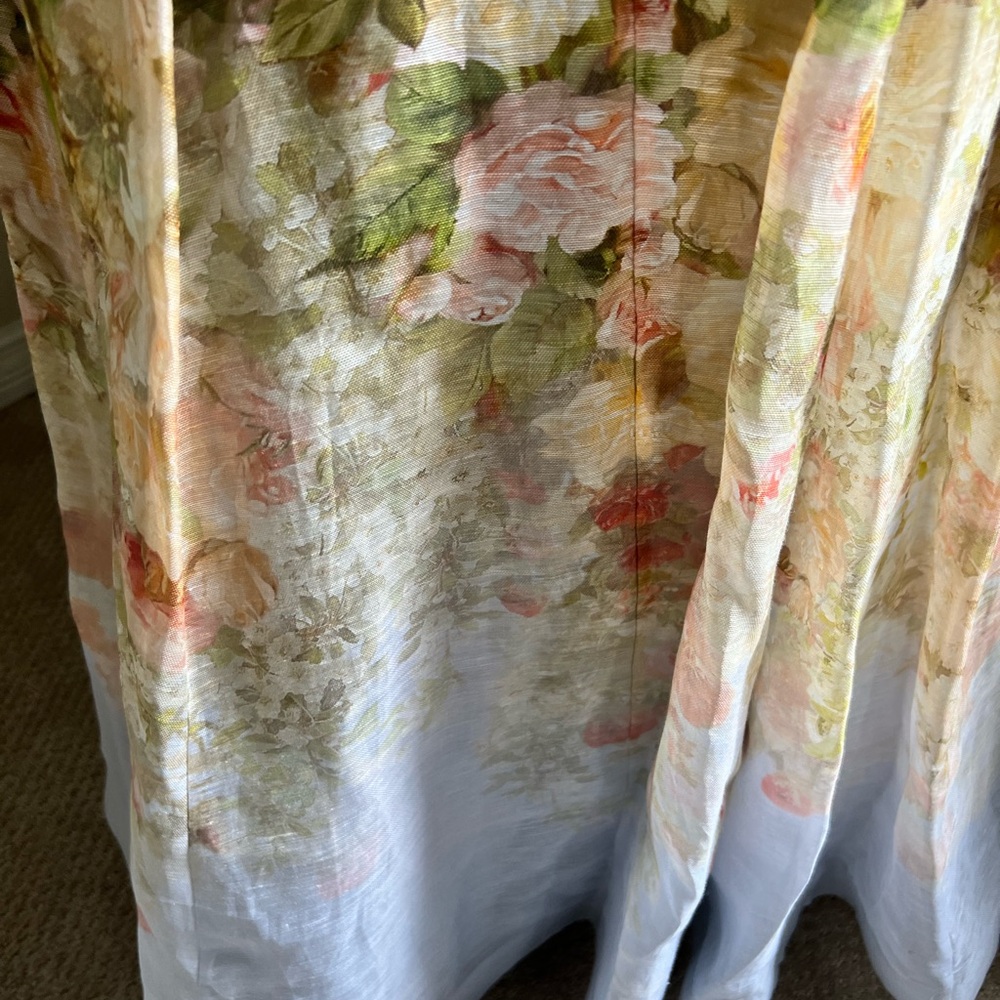 🖤SOLD🖤 Zimmermann Garden Picnic Linen & Silk Dress, Size 4 (fits like 12 US) - Picture 11 of 17